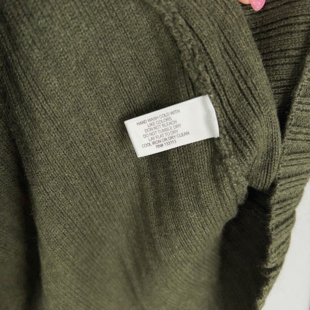 Lisa Todd Sweater Dress Womens Medium Green Black Colorblock Cashmere Twee - Picture 5 of 12